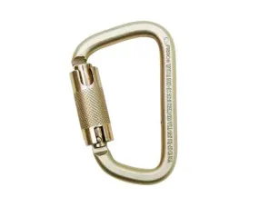 Fusion Tacoma Steel Modified D Auto-Lock 50kN Carabiner - Gold