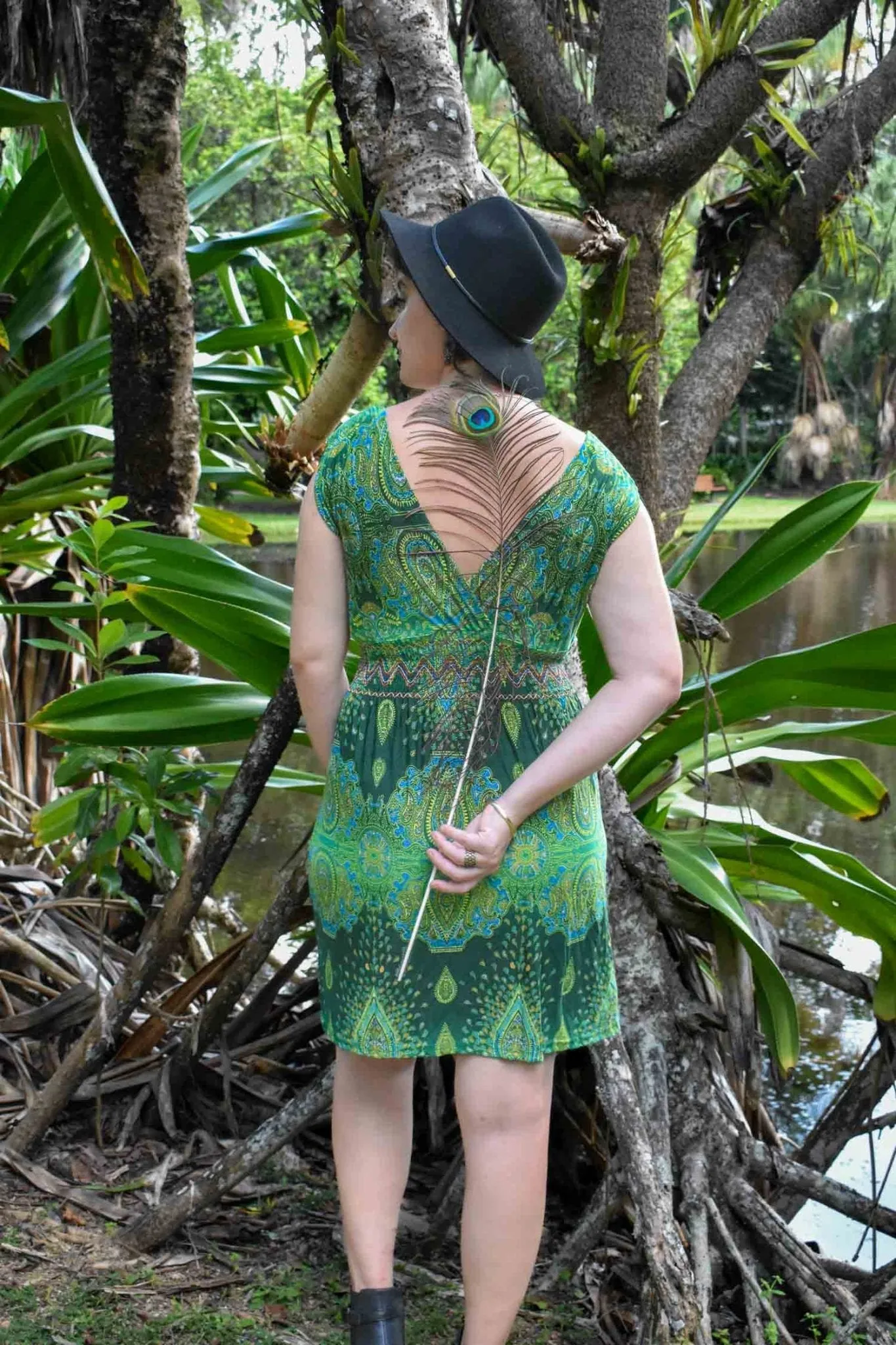 Gem Short Dress - Paisley Lime