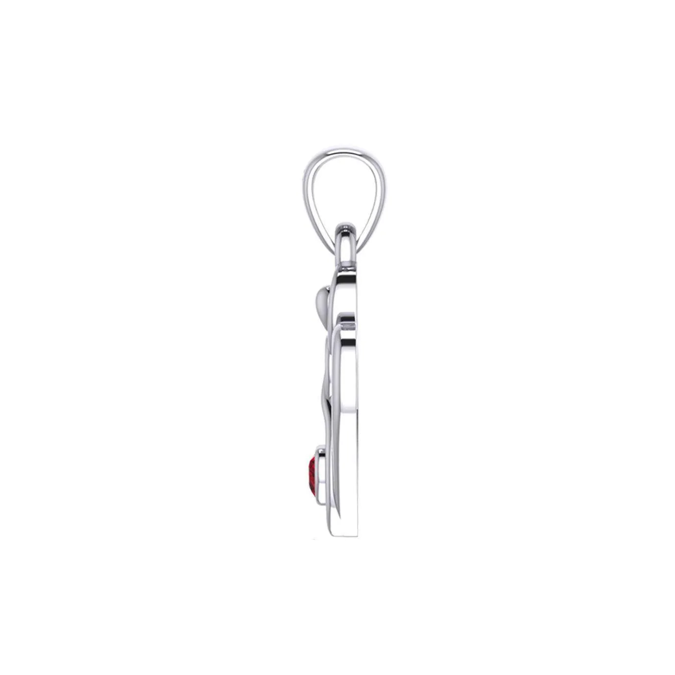 Gemstone Elegance Eternal Goddess Love Sterling Silver Immortal Love Pendant by Peter Stone TPD6204