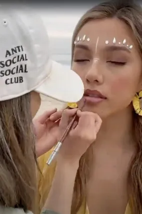 Gold Festival Choker & Face Body Rhinestone Jewels Set