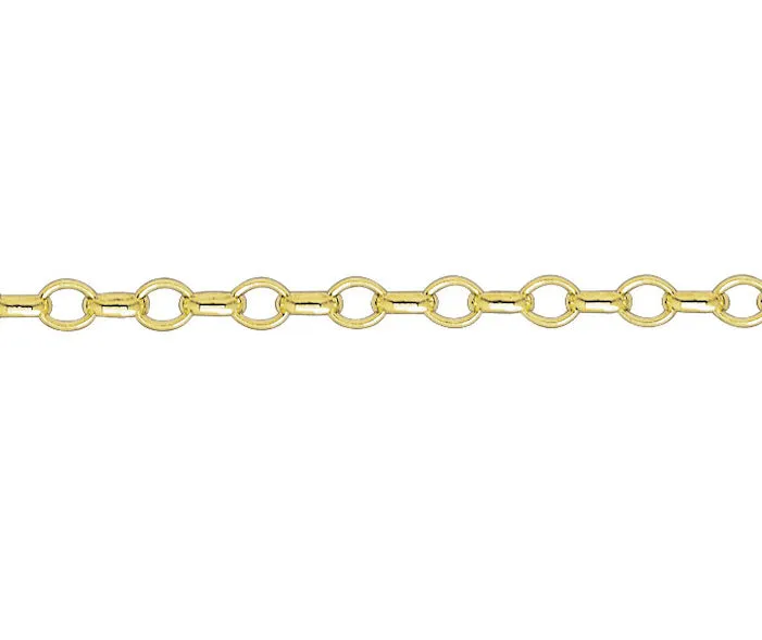 Gold Oval Belcher Charm Bracelet