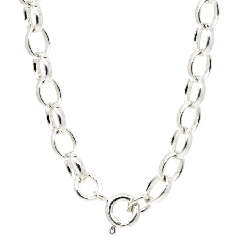 Gold Oval Belcher Charm Bracelet