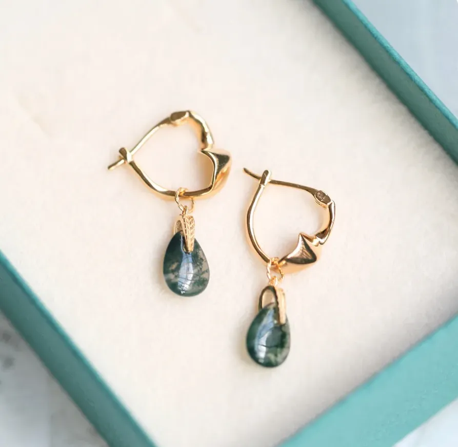 Green Agate Earrings