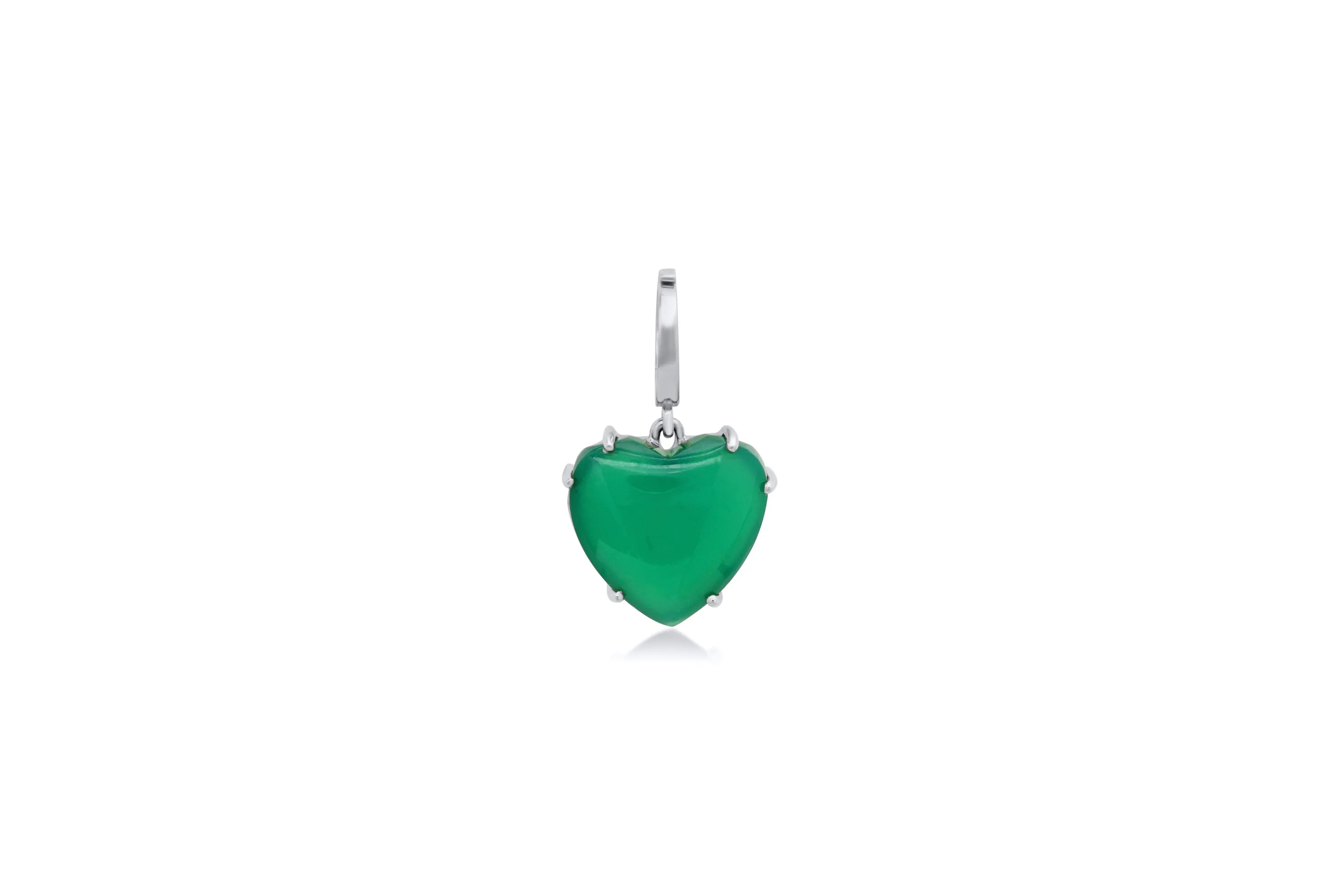 Green Quartz Heart Charm