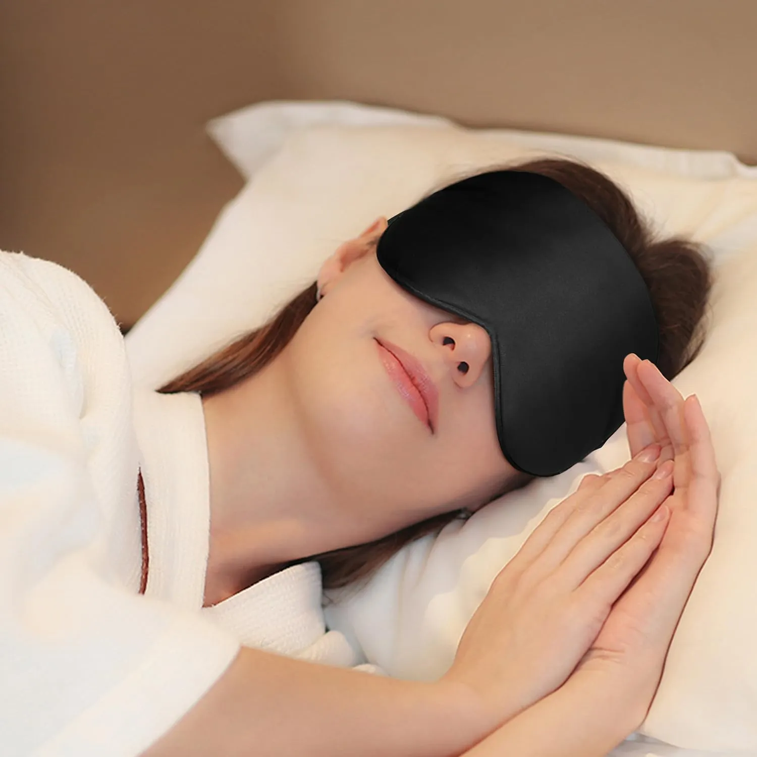 Gritin Light-Blackout Design Ultra Soft & Comfortable 100% Natural Silk Sleeping Mask
