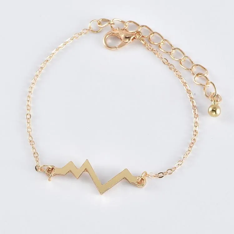 Halloween Inspired Four Piece Bracelet Set, including Heart Beat/Pulse and Sugar Skull