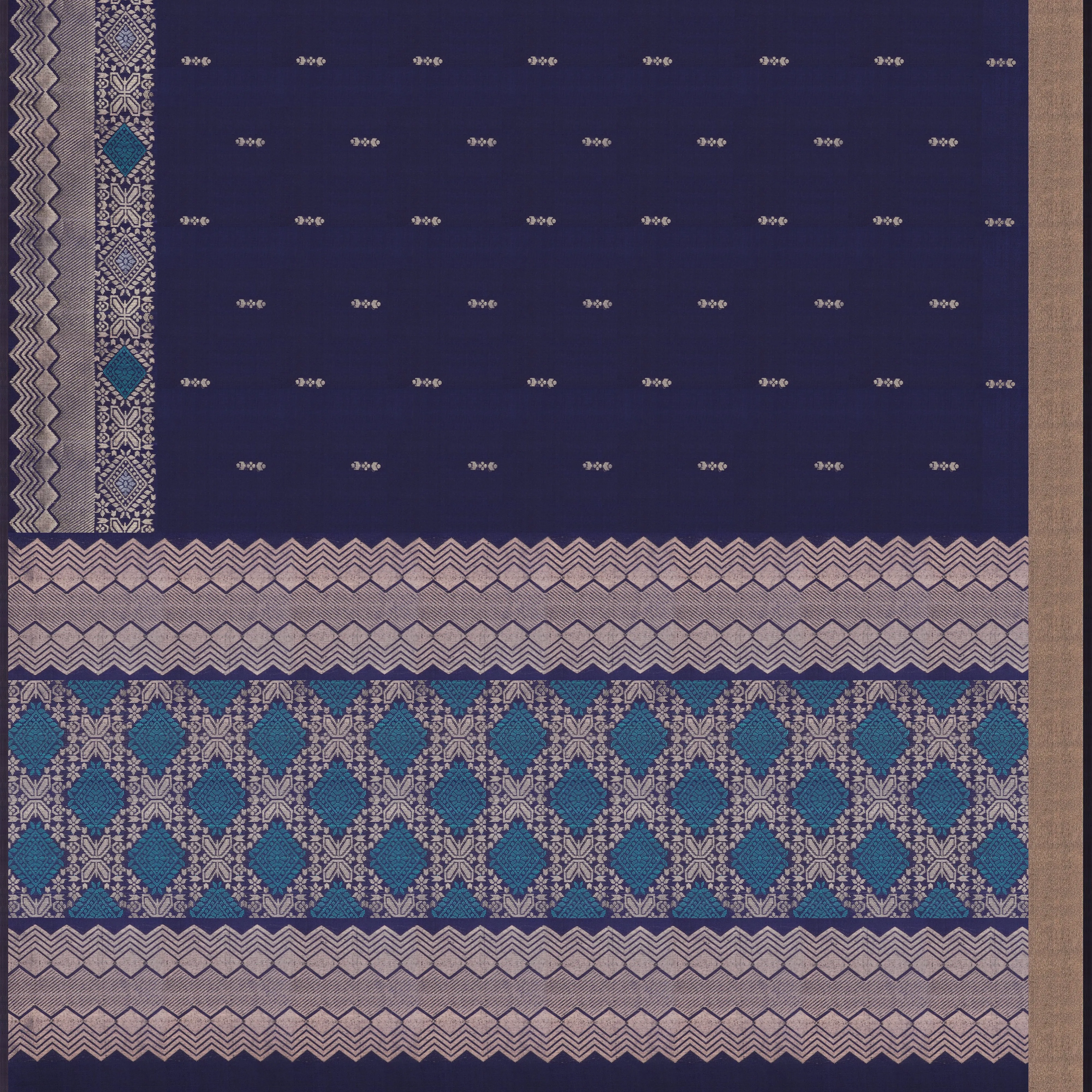 Handwoven Blue Soft Silk Saree - 2217T010348DSC