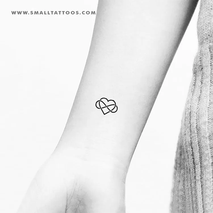 Heart And Infinity Temporary Tattoo (Set of 3)