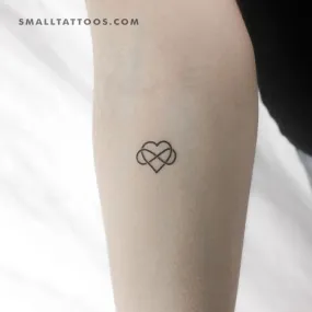 Heart And Infinity Temporary Tattoo (Set of 3)