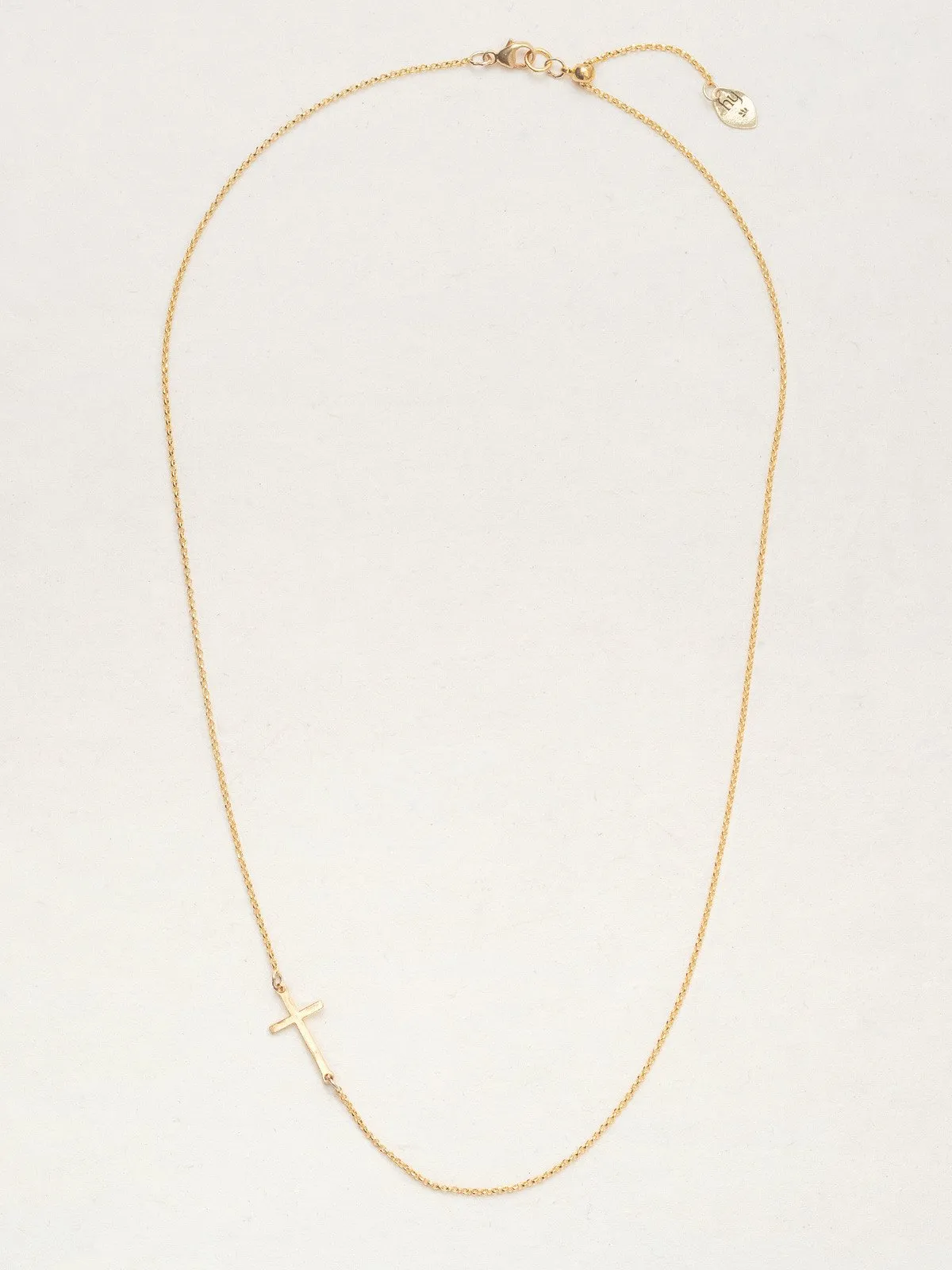 Holly Yashi Love and Honor Cross Asymmetrical Necklace - Gold