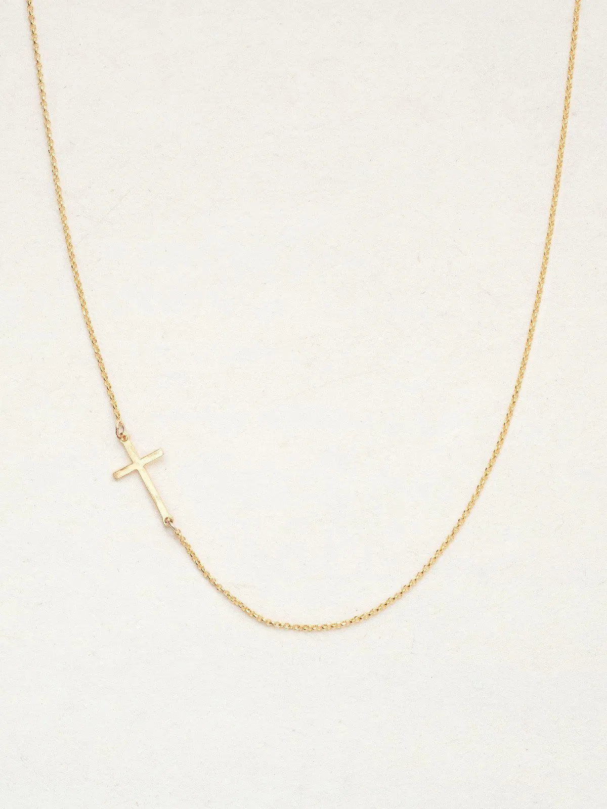 Holly Yashi Love and Honor Cross Asymmetrical Necklace - Gold