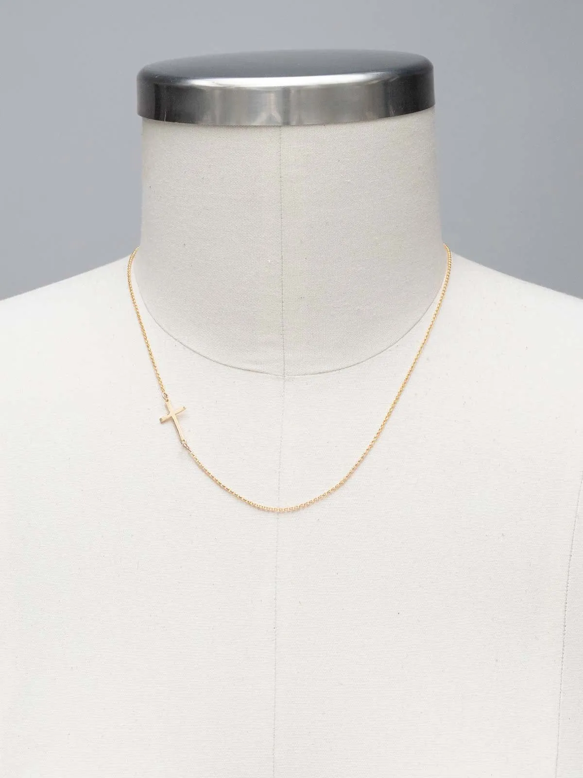 Holly Yashi Love and Honor Cross Asymmetrical Necklace - Gold