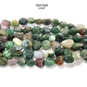 Indian Agate 6~9mm Small Tumble Approx 55 Beads