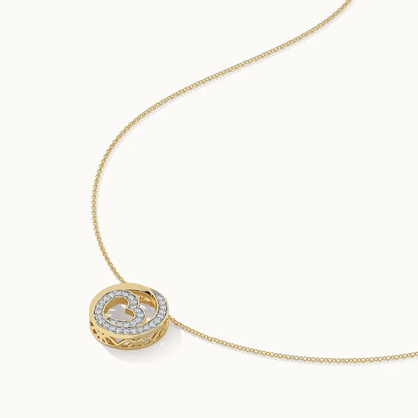Infinity Diamond Heart Necklace
