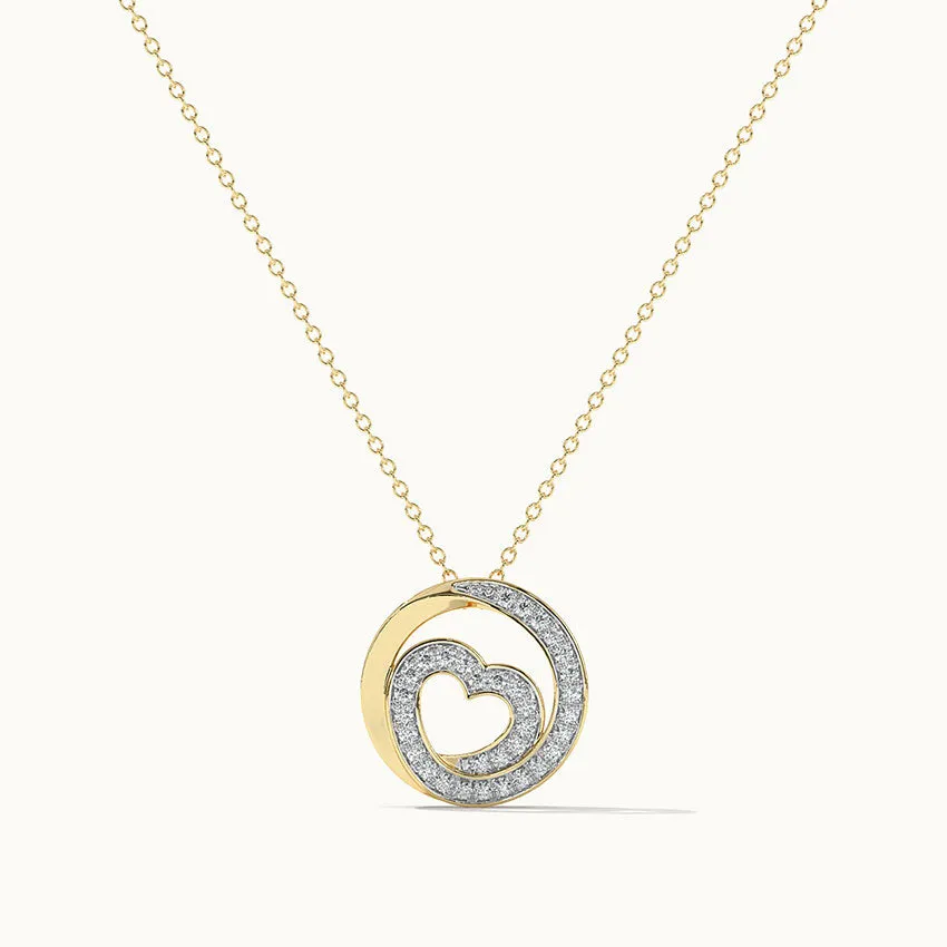 Infinity Diamond Heart Necklace