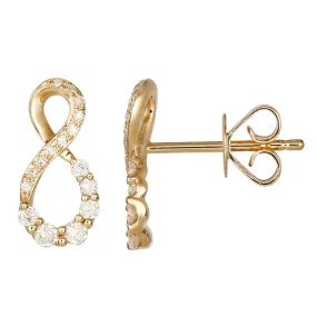 Infinity Diamond Stud Earrings