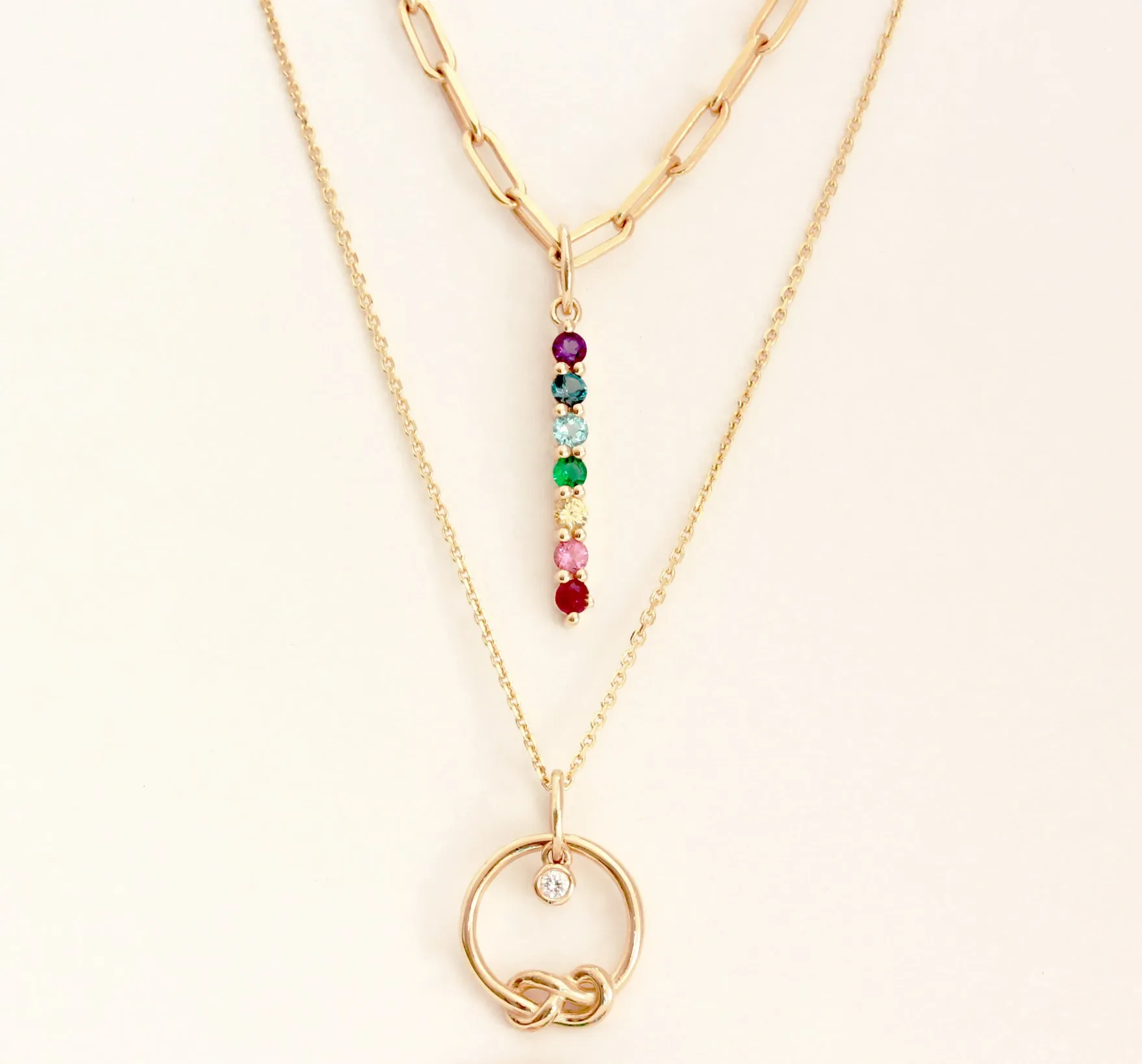 Infinity Knot Birthstone Charm