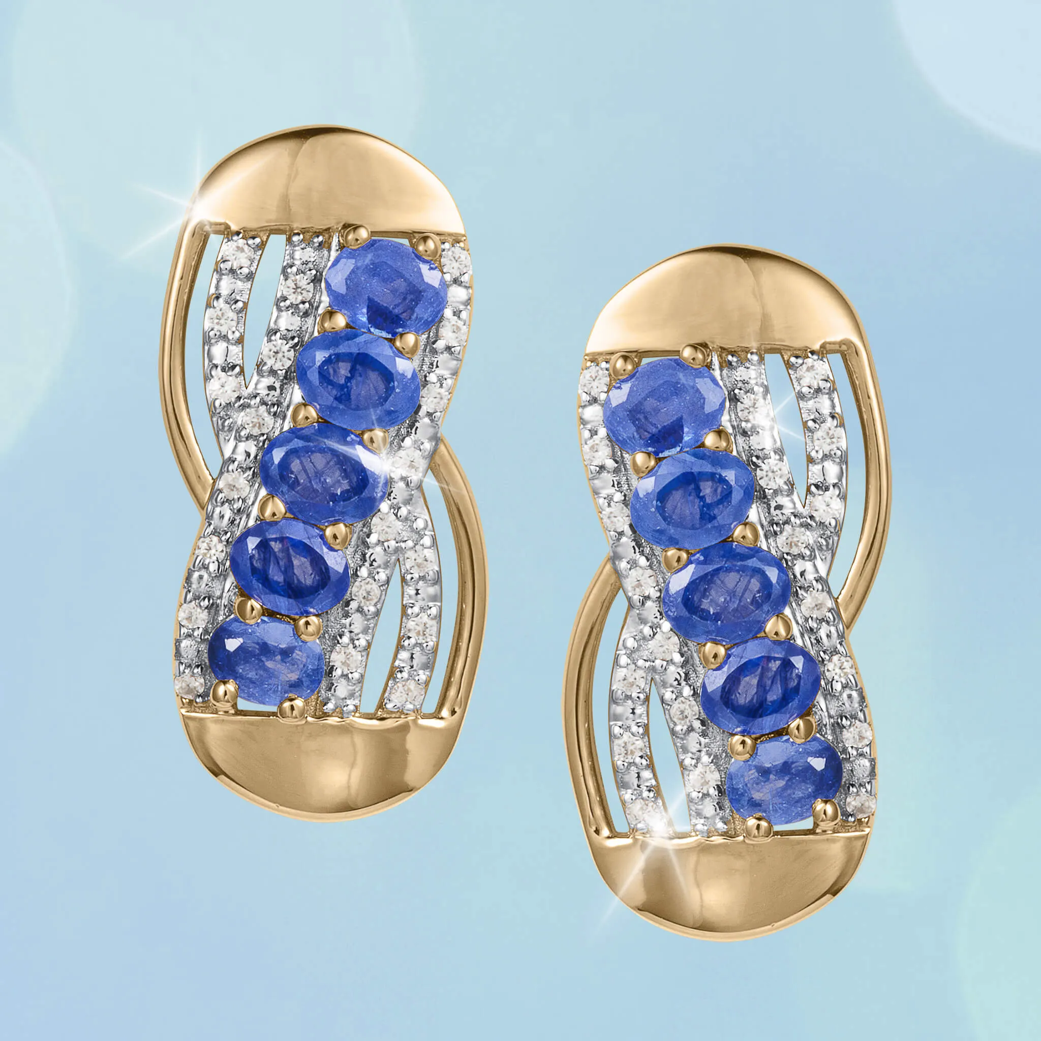 Infinity Sapphire Earrings