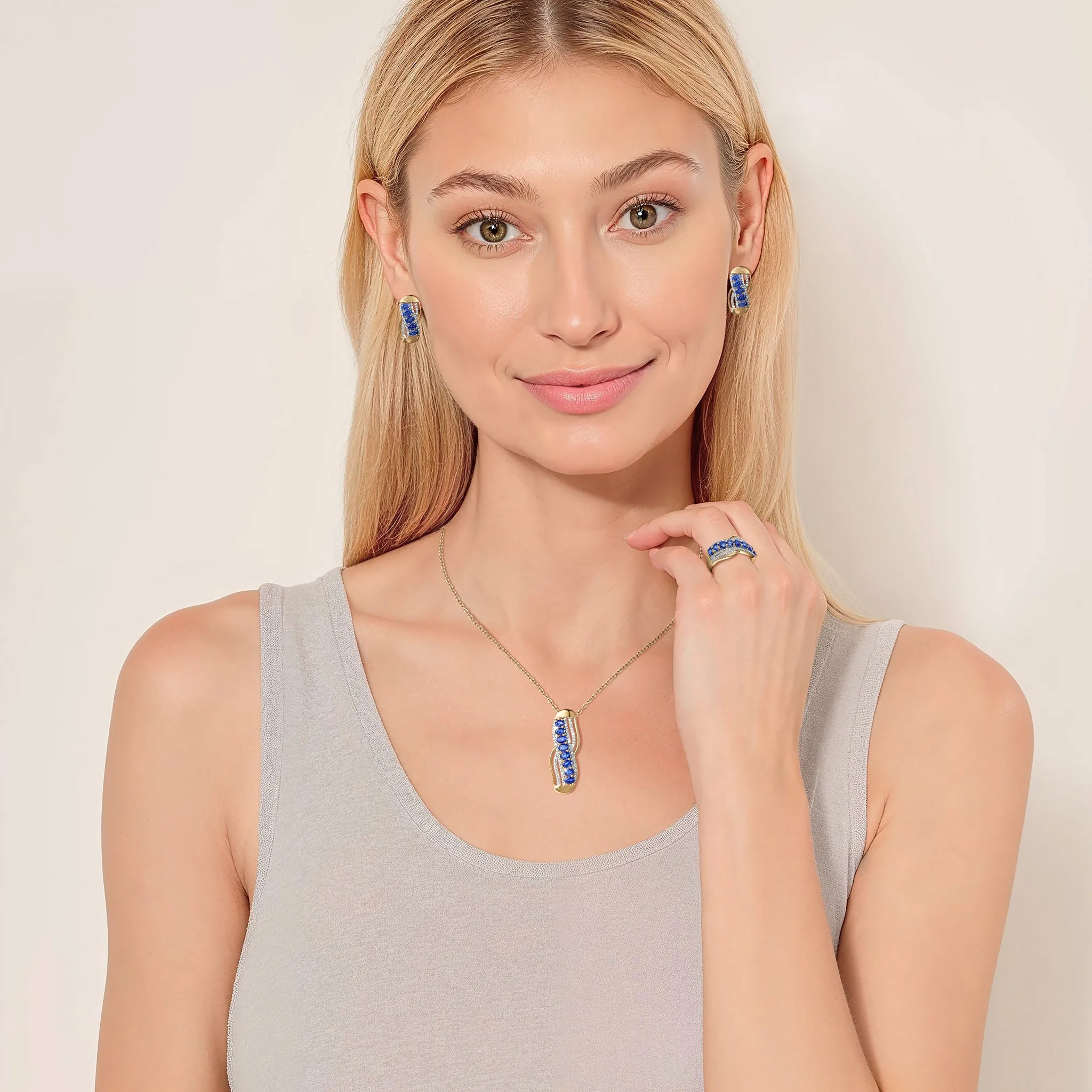 Infinity Sapphire Earrings