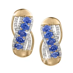Infinity Sapphire Earrings