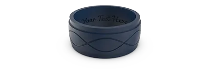 Infinity Silicone Ring - Navy Blue
