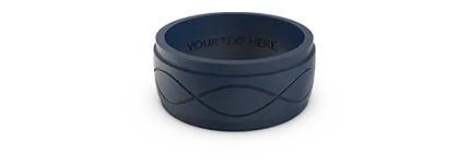 Infinity Silicone Ring - Navy Blue