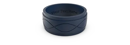 Infinity Silicone Ring - Navy Blue