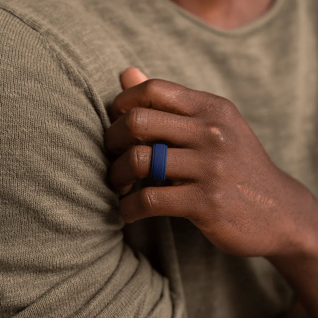 Infinity Silicone Ring - Navy Blue