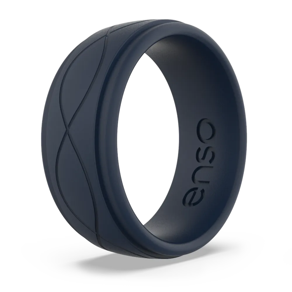 Infinity Silicone Ring - Navy Blue