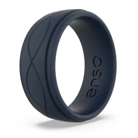 Infinity Silicone Ring - Navy Blue