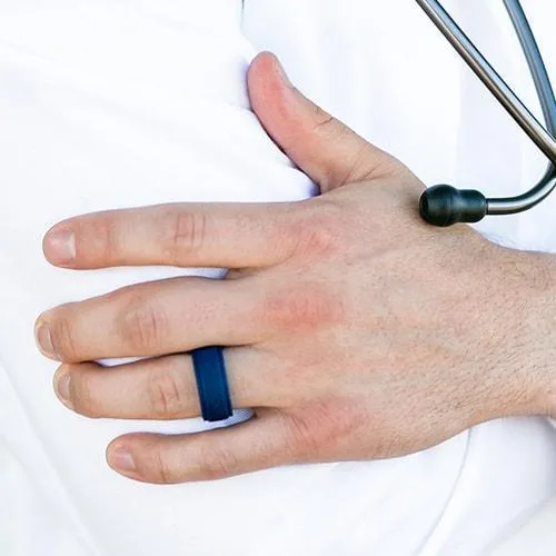 Infinity Silicone Ring - Navy Blue