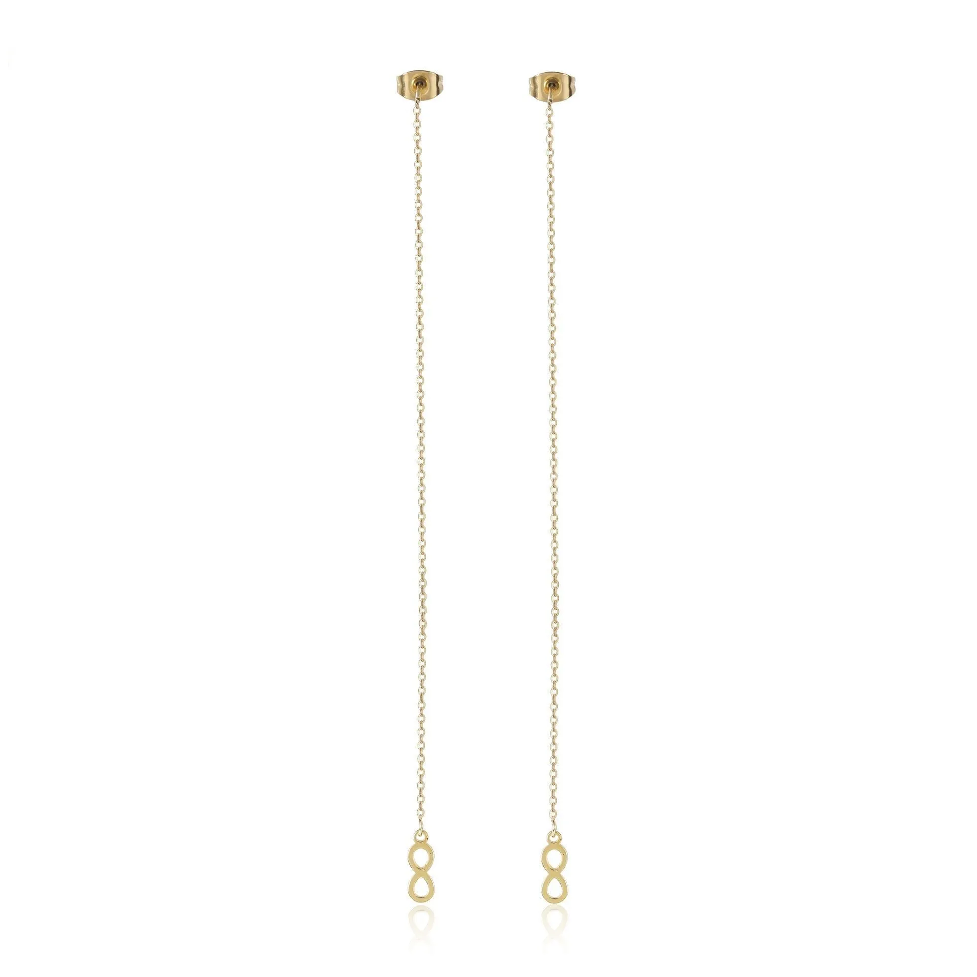 Isha Infinity Stainless Steel Drop Earrings