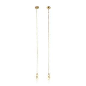 Isha Infinity Stainless Steel Drop Earrings