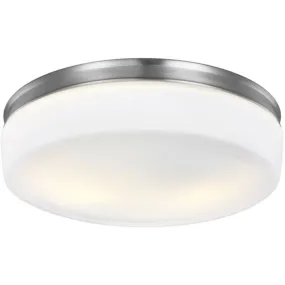 Issen 14 in. Flush Mount Light Nickel Finish