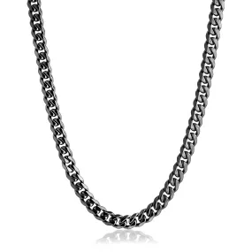 Italgem Men's 24" 7.7mm IP Steel Curb Chain Necklace