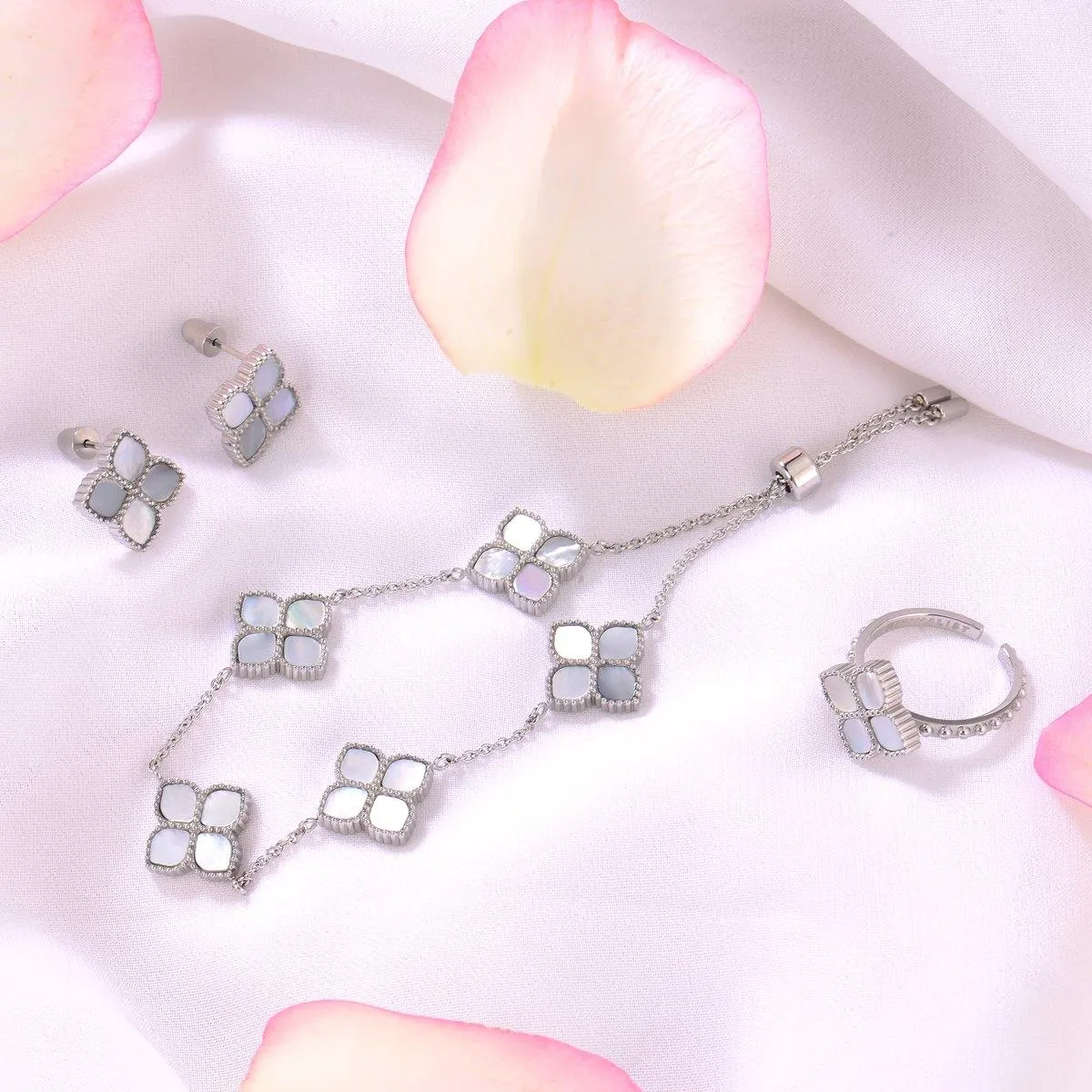 Joory / Choker Pearl Silver Set