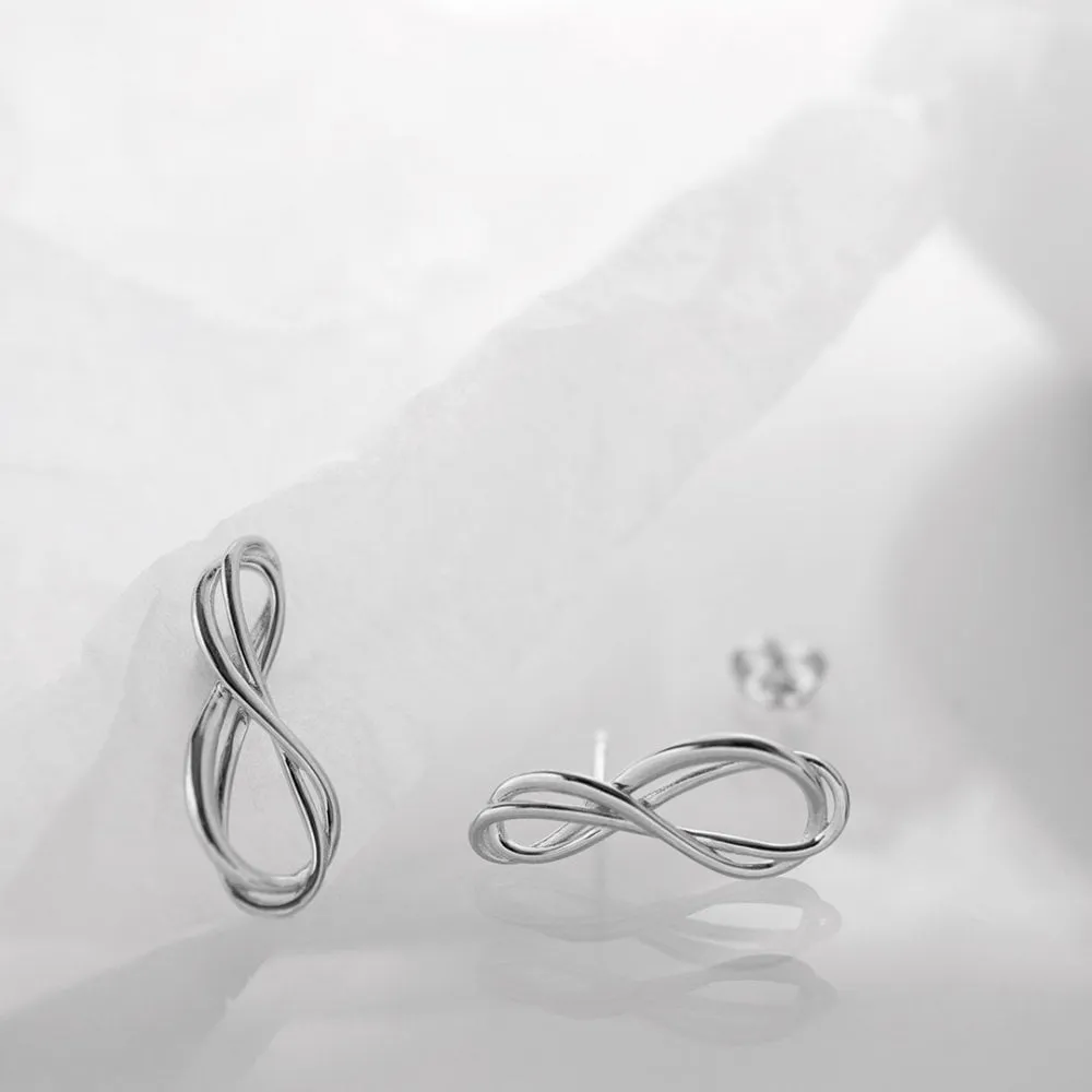 Kit Heath Sterling Silver Double Infinity Stud Earrings