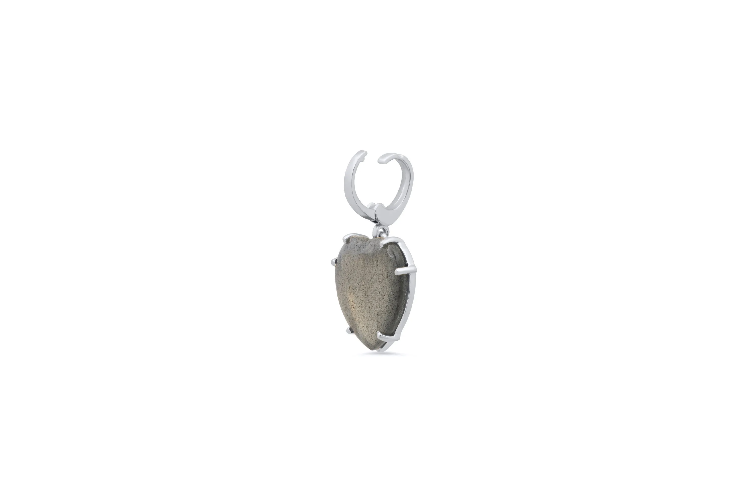 Labradorite Heart Charm