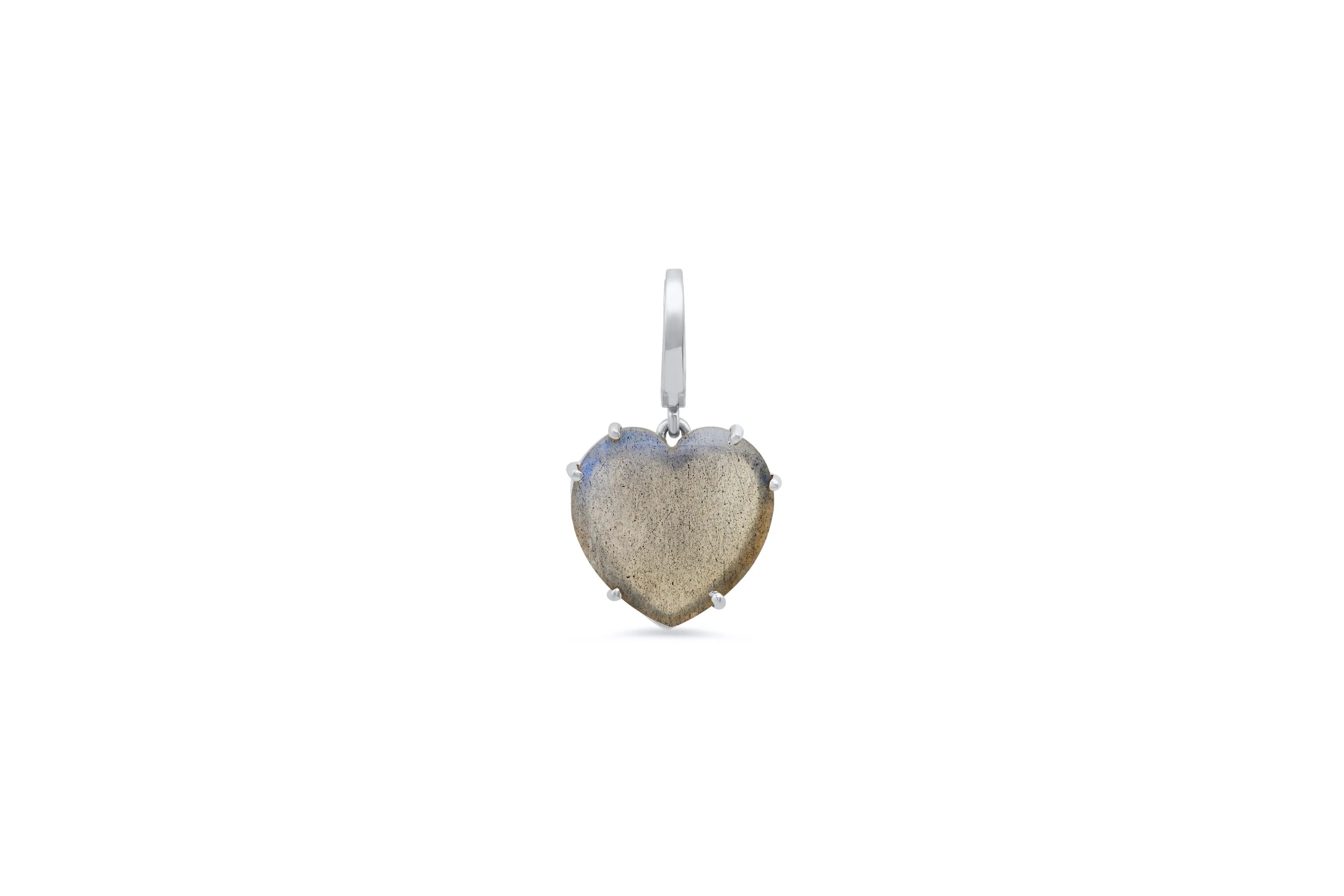 Labradorite Heart Charm
