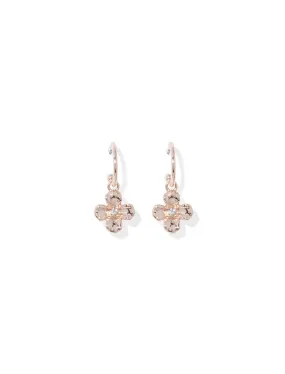 Lisa Flower Charm Huggie Earrings