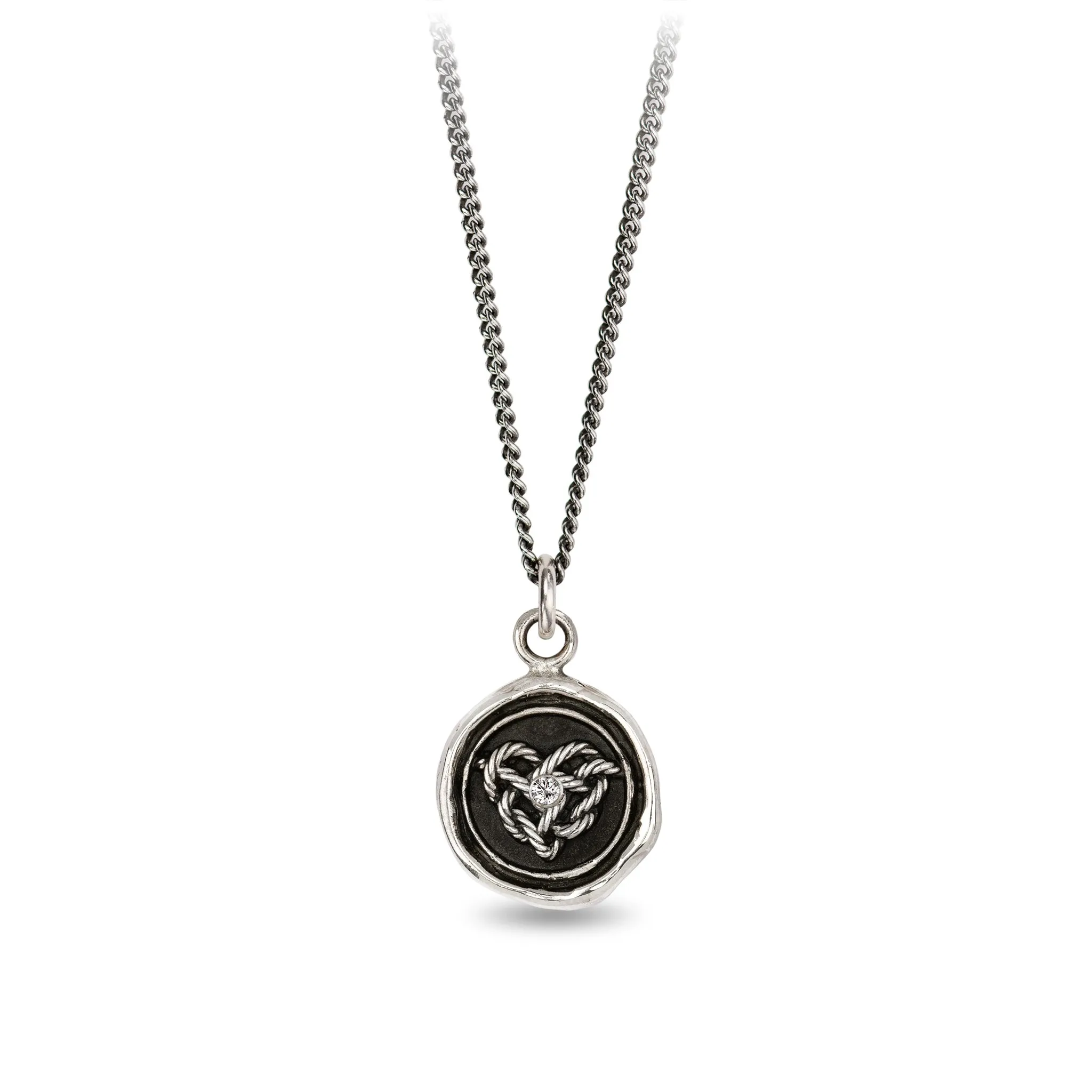 Love Knot Diamond Set Talisman