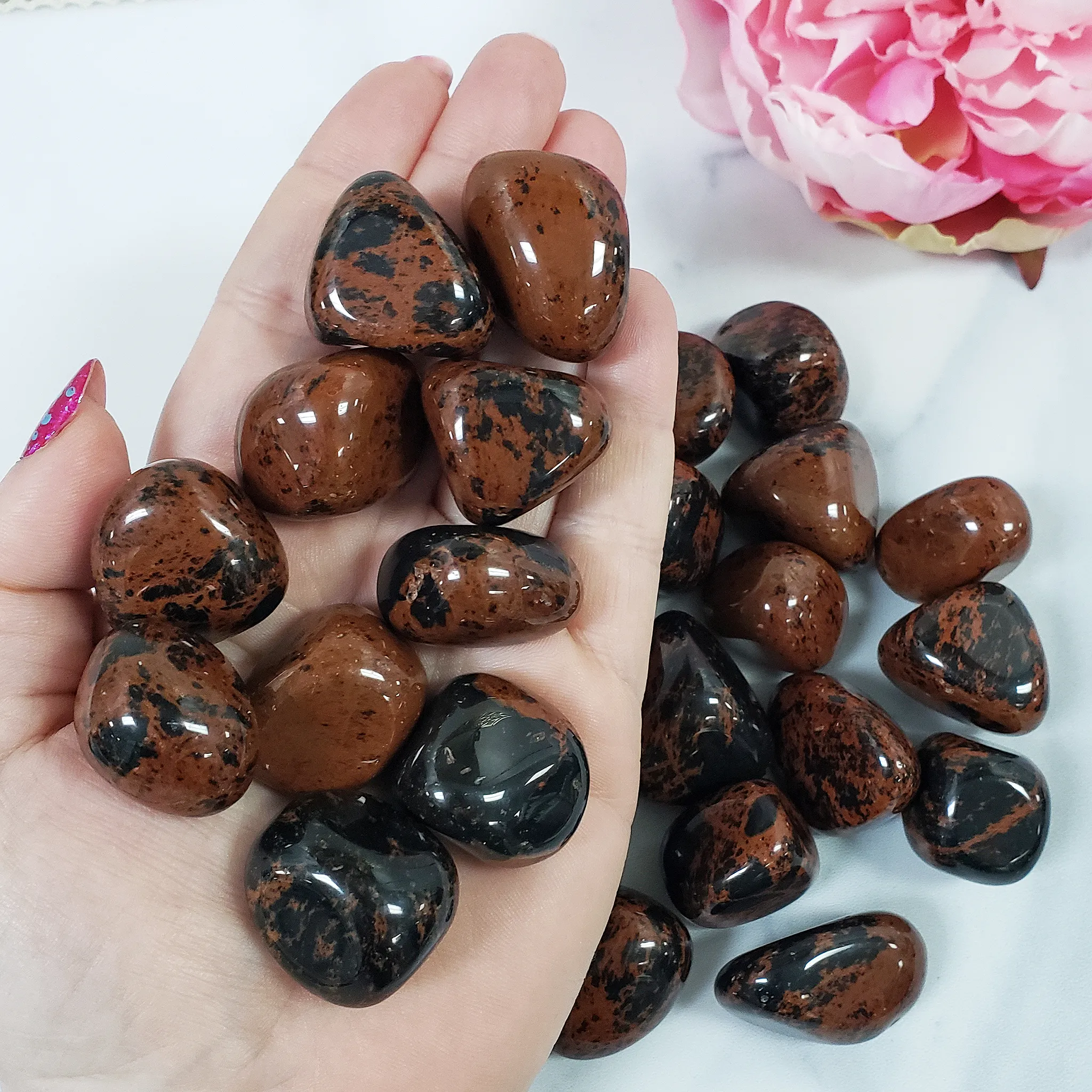 Mahogany Obsidian Crystal Natural Gemstone Tumbled Stone | One Stone