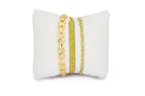 Mana Peridot Gold Bracelet Stack