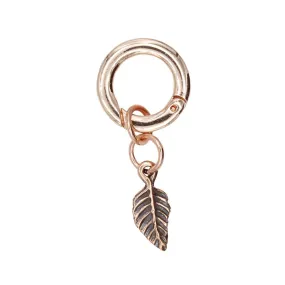 Mini Birch Leaf Charm in Rose Gold