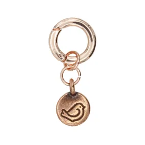 Mini Bird Charm in Rose Gold