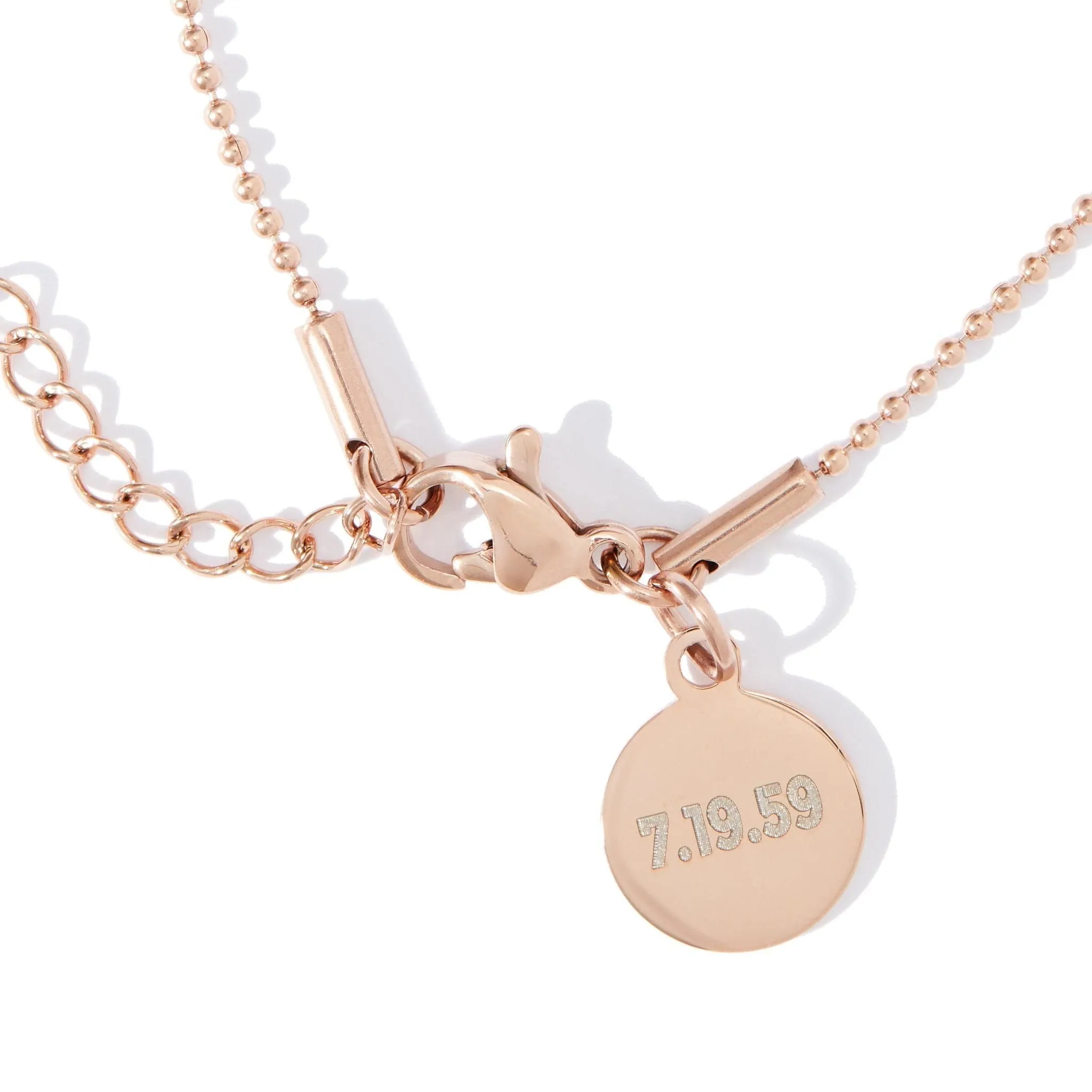 Mini Rose Gold Simplicity & Bead Chain