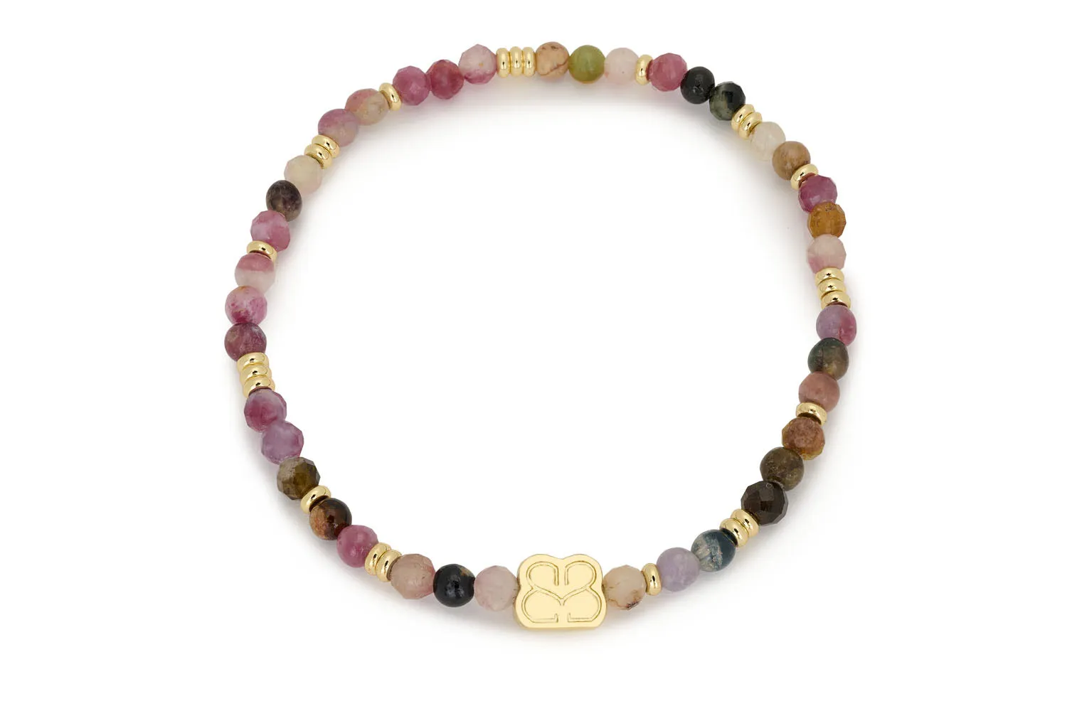 Moala Gold & Tourmaline Beaded Bracelet Stack