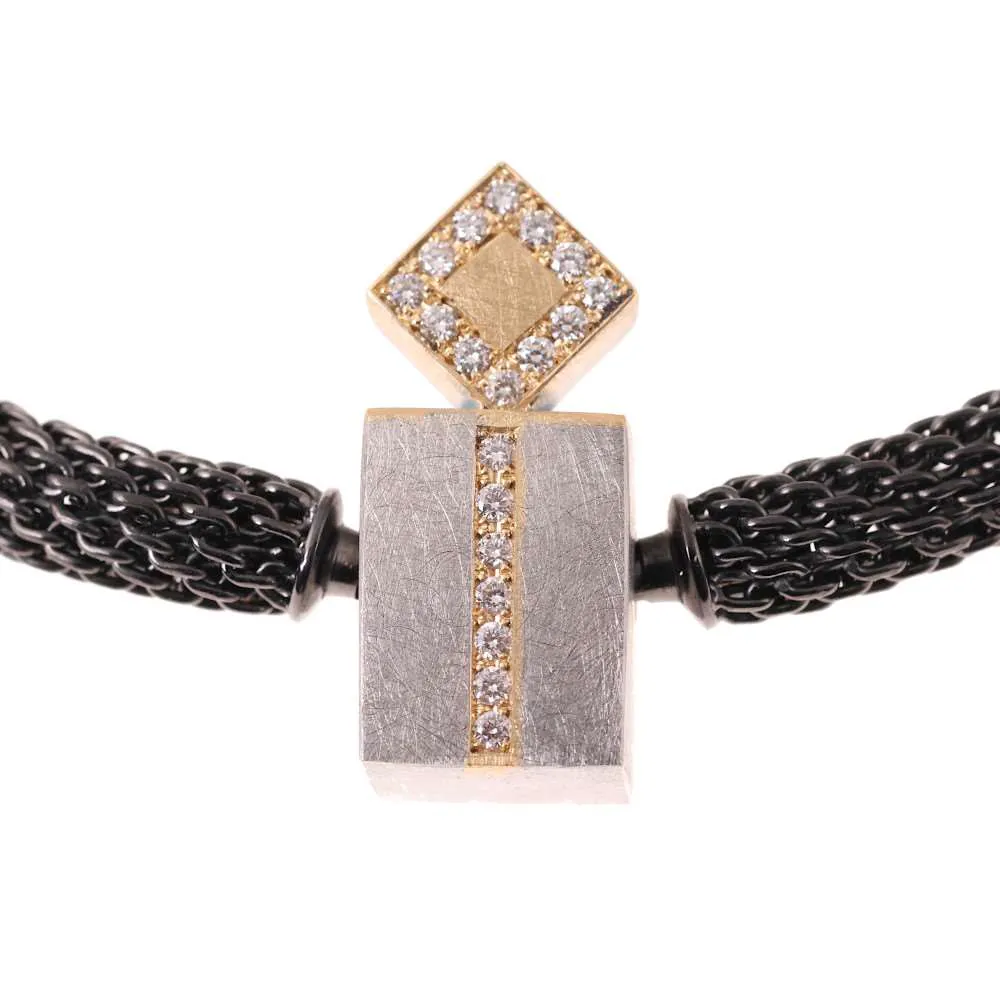 Modern Geometric Vario Clasp Diamond Pendant