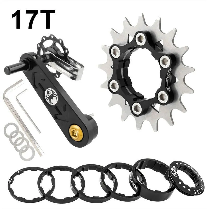 MUQZI Conversion Kit 12T 13T 14T 15T 16T 17T Single Speed Cassette Cog And Chain Tensioner For Road And MTB Bike