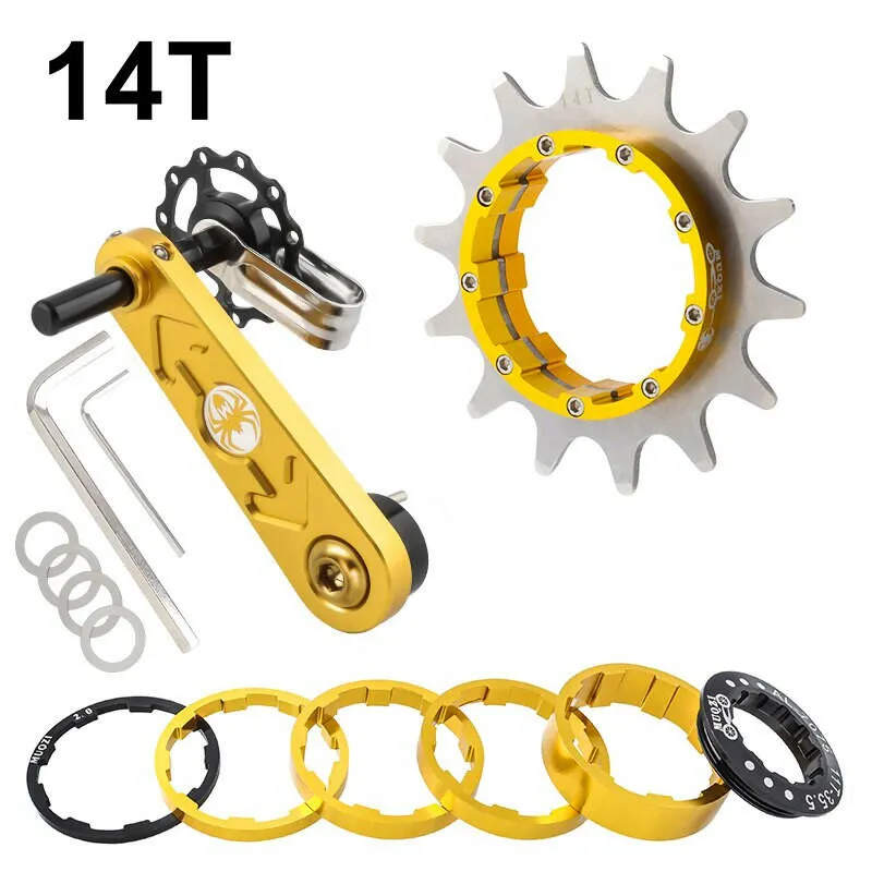 MUQZI Conversion Kit 12T 13T 14T 15T 16T 17T Single Speed Cassette Cog And Chain Tensioner For Road And MTB Bike